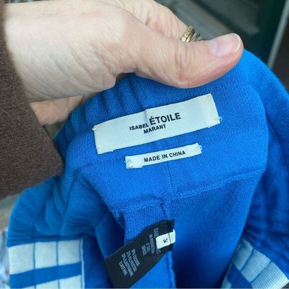 ISABEL MARANT ETOILE Sporty Knit Track Pants size 34 
Color: Electric Blue - Picture 7 of 9